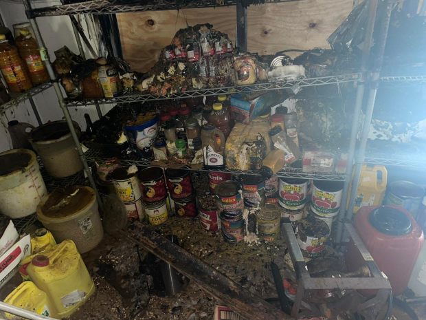 The damaged food pantry at Las Olas Chabad Jewish Center.Photo courtesy of Las Olas Chabad Jewish Center