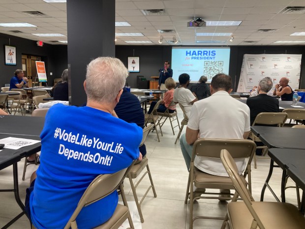 Democrats at a get-out-the-vote rally last Saturday in Wilton Manors.