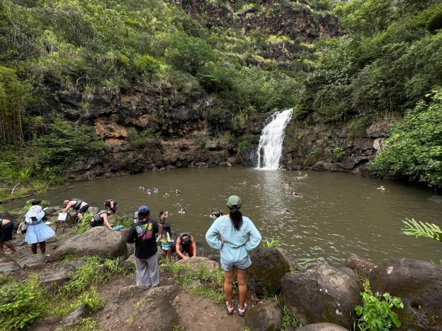 The 1,800-acre Waimea Valley on Oahu includes a natural pool fed by freshwater springs. (Ben Davidson Photography)