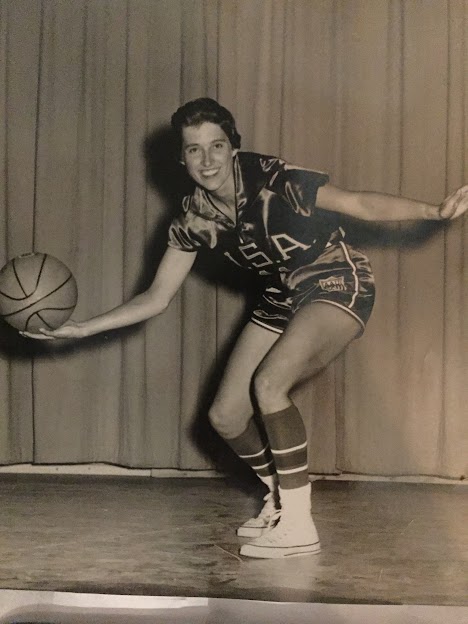 Patsy Neal, here in her USA uniform, was captain of the national team in the 1964 World Basketball Championship. (courtesy, Patsy Neal)