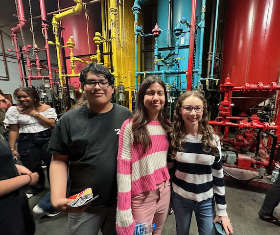 The South Florida Sun Sentinel honored high school student journalists from Broward and Palm Beach counties at an event Thursday, May 2, 2024, in Deerfield Beach. The award presentation included a tour through the media company's printing plant. Students from Park Vista High School in Lake Worth Beach are seen here in the newspaper's ink room.