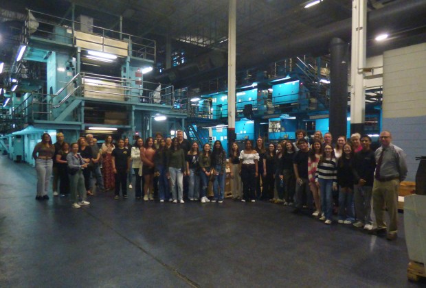 The South Florida Sun Sentinel honored high school student journalists from Broward and Palm Beach counties at an event Thursday, May 2, 2024, in Deerfield Beach. The award presentation included a tour through the media company's printing plant.