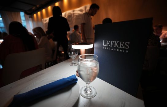 Lefkes Estiatorio soft-opened on Friday, Aug. 2, as a modern Greek kitchen and sushi-sashimi bar inside the four-story Delray Beach Market. (Jim Rassol/Contributor)