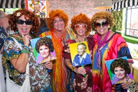 Local fans of the beloved "Three's Company" sitcom character are showing up at surprise bar takeovers in colorful muumuus, curly wigs and sunglasses.