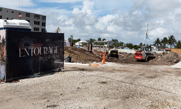 Entourage-in-the-sun under construction in Pompano Beach on Thursday, August 1, 2024. (Carline Jean/South Florida Sun Sentinel)