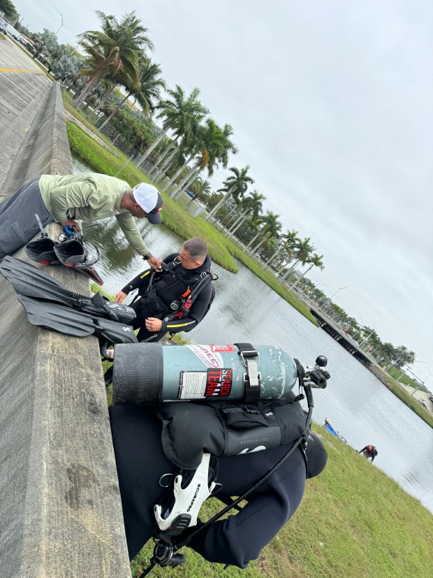 Over the course of 2023, teams of volunteer divers say they have found the remains of at least six missing Floridians and hundreds of cars at the bottom of the state's ponds and canals. (Courtesy/Shelly Mckinney of Sunshine State Sonar)