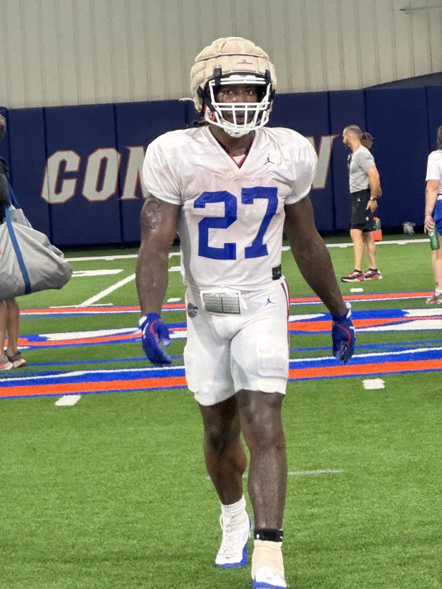 UF tailback Cam Carroll is a sixth-year senior and former Tulane transfer trying to come back from a serious injury. (Edgar Thompson/Orlando Sentinel)