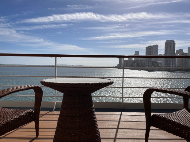 View of Miami from a suite aboard 'Grandeur.'