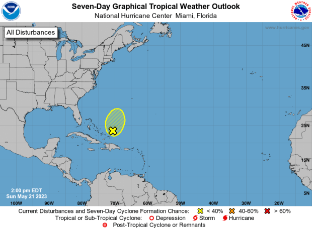 First possible tropical depression of the season. (NOAA)